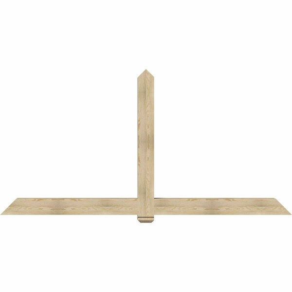 Ekena Millwork Eugene Rough Sawn Timber Gable Bracket, Douglas Fir, 108"W x 54"H x 6"D x 6"F, 12/12 Pitch GBW108X54X0606EUG00RDF - main